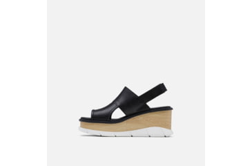 Image of Sorel Joanie III Slingback Wedge Sandals - Womens, Black/White, 9.5 US, 1999411-010-9.5