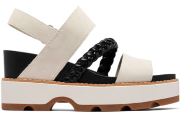 Image of Sorel Joanie IV Slingback Wedge Sandals - Womens, Chalk/Black, 10, 2069801-191-10
