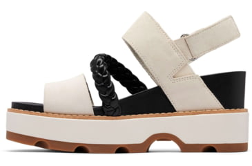 Image of Sorel Joanie IV Slingback Wedge Sandals - Womens, Chalk/Black, 10, 2069801-191-10