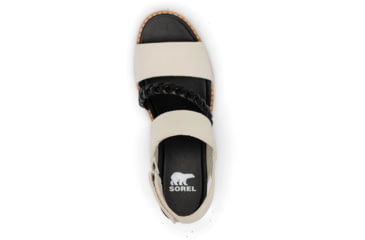 Image of Sorel Joanie IV Slingback Wedge Sandals - Womens, Chalk/Black, 10, 2069801-191-10