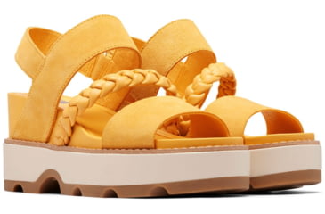 Image of Sorel Joanie IV Slingback Wedge Sandals - Womens, Yellow Ray/Honey White, 7, 2069801-765-7
