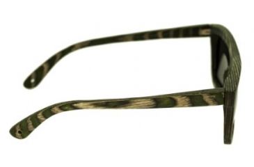 Image of Spectrum Garcia Wood Sunglasses, Green Zebra Frame, Silver Lens, One Size, SSGS120SR