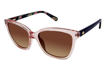 Image of Sperry Top-Sider LAGOON Sunglasses - Frame TRANS BLUSH, Lens Color Brown Rose Gradient, Size 55/17mm SPLAGOON03