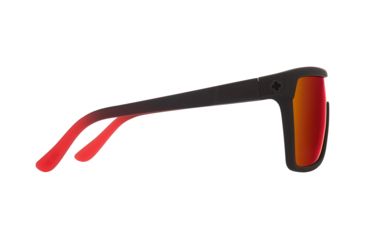 Image of Spy Optic Flynn Sunglasses, Soft Matte Black/Red Fade Frame, Happy Gray/Green w/Red Flash Lens, 670323803673