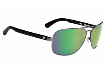 Image of Spy Optic Showtime Single Vision Prescription Sunglasses, Gunmetal Frame, Happy Bronze W/ Green Spectra Lens-672036311225SV