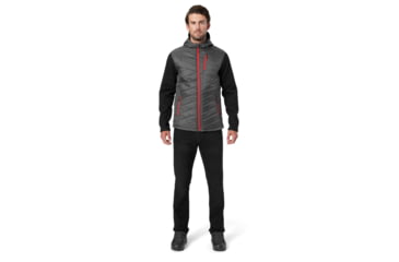 Image of Spyder Ouzo Hoody Stryke Jacket - Mens, Polar/Black/Red, Large, 181402069555P