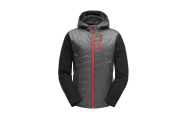 Image of Spyder Ouzo Hoody Stryke Jacket - Mens, Polar/Black/Red, Large, 181402069555P