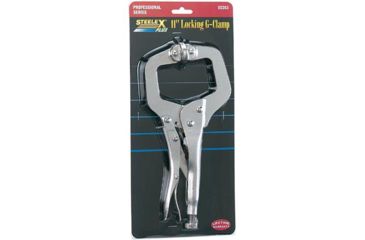 Image of Steelex Plus Locking G-Clamp, 11 in. Long w/ Swivel Pads D2263