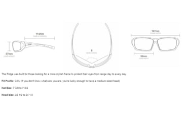 Image of STNGR Ridge Ballistic Sunglasses, Matte Black/Red Mirror, Large/Extra Large, QY-XXC6-QT1V