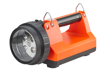 Image of Streamlight E-Flood LiteBox 1,500 Lumen Rechargeable Lantern, 120V AC/12V DC Standard System with Shoulder Strap &amp; Mounting Rack, Orange, 45801