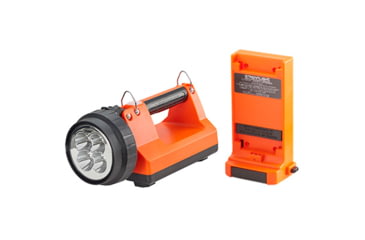 Image of Streamlight E-Spot FireBox 1,500 Lumen Rechargeable Lantern with Blue Taillight LEDs, without Charger, Orange, 45882