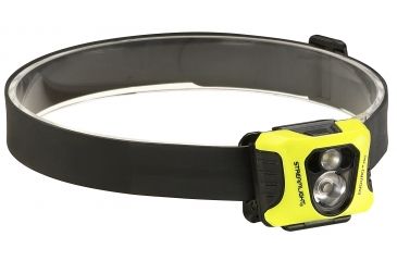 Image of Streamlight Enduro Pro - with 3 AAA alkaline batteries, rubber hard hat strap, elastic head strap, 3M Dual Lock - Box, Black/Yellow, 61422