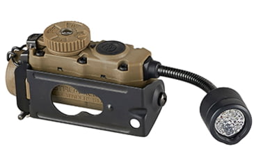 Image of Streamlight Sidewinder Stalk LED Flashlight w/Helmet Clip &amp; E-Mount, CR123A &amp; AA, Multicolor, 76 Lumens, Coyote, 14302