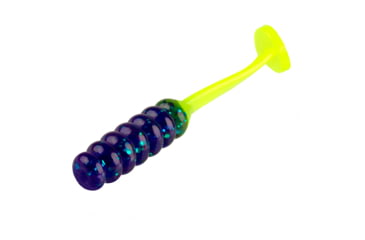 Image of Strike King Slabalicious XL Softbait, 10 pack, 2.5in, Junebug Chartreuse, 12-36428