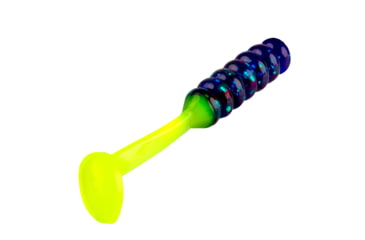 Image of Strike King Slabalicious XL Softbait, 10 pack, 2.5in, Junebug Chartreuse, 12-36428