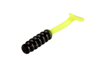 Image of Strike King Slabalicious XL Softbait, 10 pack, 2.5in, Tuxedo Black Chartreuse, 12-36426