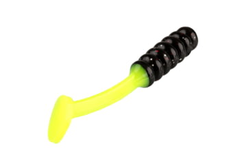 Image of Strike King Slabalicious XL Softbait, 10 pack, 2.5in, Tuxedo Black Chartreuse, 12-36426