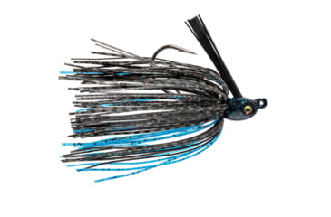 Image of Strike King Tour Grade Tungsten Compact Swim Jig, Pro Black/Blue, 1/4oz, TGTSJ14-316