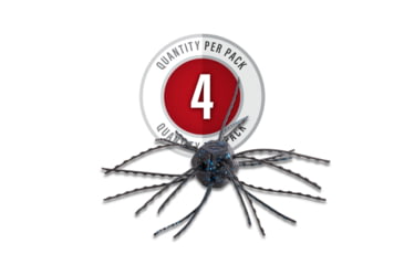 Image of Strike King Tumbleweed Salted Softbait, 4 pack, 3in, Black/Blue, 12-36259