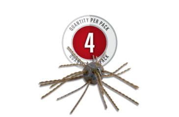 Image of Strike King Tumbleweed Salted Softbait, 4 pack, 3in, Blue Craw, 12-36260