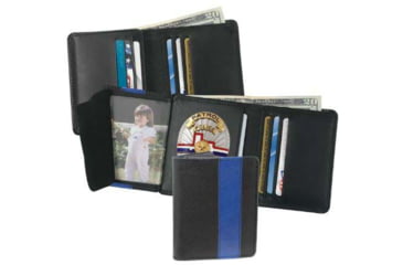 Image of Strong Leather Hidden Badge Wallet, Black, 7952BL-4852