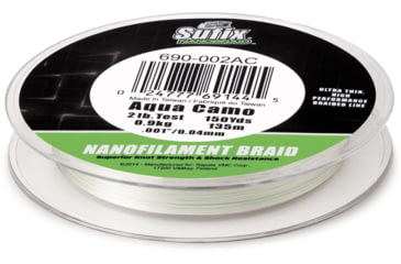Image of Sufix NanoBraid 14lb Line, Aqua Camo, 150 Yds, 690-014AC