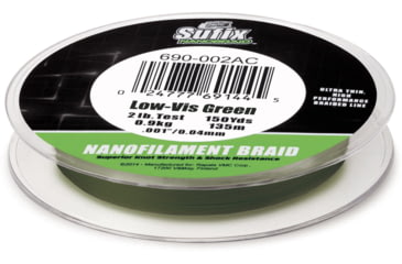 Image of Sufix NanoBraid 14lb Line, Low-Vis Green, 150 Yds, 690-014G