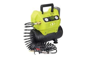 Image of Sun Joe Cordless Hotdog Air Compressor, 40V, 1.6-Gallon, Green, Large, IONAIR-CT