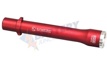 Image of Sunwayman R20A in Red - 150 Lumen LED Flashlight with CREE R4 Neutral White LED - Uses 2 x AA, Red SUNWAYMAN-R20A-RED