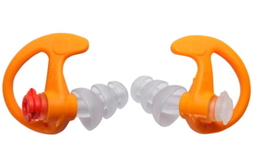 Image of SureFire Triple Flanged, Filtered Earplugs, 1 Pair, Orange, Medium, EP4-OR-MPR