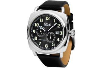 Image of Szanto Automatic Officer Watches, Black Dial, Black Strap, Steel, One Size, SZ 6201E