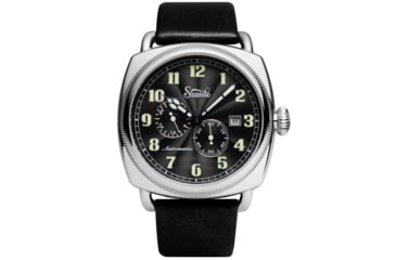 Image of Szanto Automatic Officer Watches, Black Dial, Black Strap, Steel, One Size, SZ 6201E