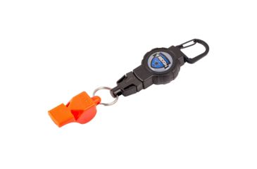 Image of T-Reign Retractable Scuba Gear Tether, w/Carabiner and Whistle, Black, Small, 0TBP-0241