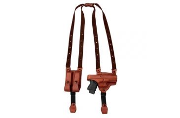 Image of Tagua Gunleather Leather Shoulder Holster, Left Hand, 1911 5in, Brown, SH4-202