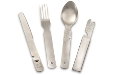 Image of MIL-TEC German TSR 4-Piece Stainless Steel Eating Utensil, Silver, 14622000