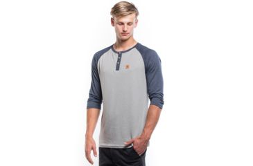 Image of Tentree Standard 3/4 Sleeve Henly Shirt - Mens, Lunar Rock/Outer Space, Small, FA17-MLSTA-GRY-S