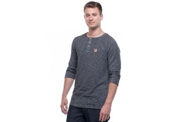 Image of Tentree Standard 3/4 Sleeve Henly Shirt - Mens, Phantom/Burgundy, Extra Large, FA17-MLSTA-BLK-XL