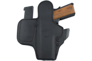 Image of Texas 1836 KYDEX The Appendix - Dual Clip IWB Holster w/ Magazine Carrier, Right Hand, 1911 4in Hammer Down, With No Attachment, Black, TX-THEAPPENDIX-210