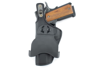 Image of Texas 1836 PD1 - Rotating Thumb Release OWB Paddle Holster, Left Hand, Most Glock Full Size 9mm/.40 and Similar Frame, With No Attachment, Black, TX-PD1-301