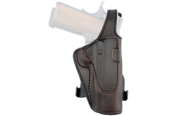 Image of Texas 1836 PD1 - Rotating Thumb Release OWB Paddle Holster, Left Hand, 1911 Compact 3in Hammer Down, With No Attachment, Brown, TX-PD1-208