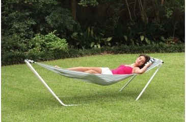 Image of Texsport Seadrift Hammock/Stand Combo, 79-1/2in x 29in, Forest Green/White, 14280