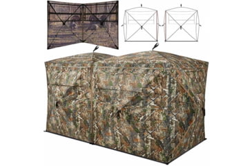 Image of Tidewe FLASH SALE TideWe 4-6 Person Turkey Hunting Blind See Through Camo Ground Blind, BL002-VR-TE