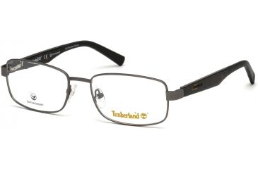 Image of Timberland TB1577 Eyeglass Frames - Matte Gunmetal Frame Color, Matte Gunmetal Lens Color