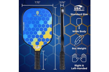 Image of TKG Sports Carbon Fiber Pickleball Set with Carry Bag, TKGTKGPKLCRBN
