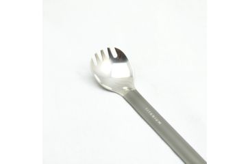 Image of TOAKS Titanium Long Spork w/Polished Bowl, Grey, SLV-14