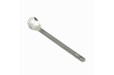 Image of TOAKS Titanium Long Spork w/Polished Bowl, Grey, SLV-14