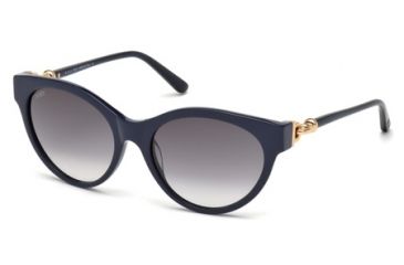Image of Tod's TO0154 Sunglasses - Blue Frame Color, Gradient Smoke Lens Color