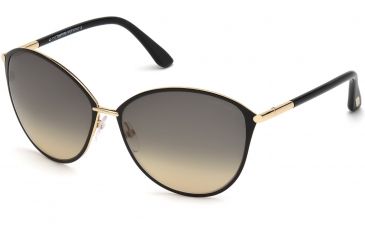 Image of Tom Ford FT0320 Sunglasses - Shiny Rose Gold Frame Color, Gradient Smoke Lens Color