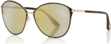 Image of Tom Ford FT0320 Sunglasses - Shiny Rose Gold Frame Color, Smoke Mirror Lens Color