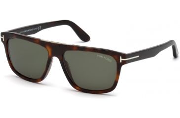 Image of Tom Ford FT0628 Sunglasses - Dark Havana Frame Color, Green Lens Color